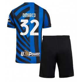 Dětské fotbalový komplet Inter Milan Federico Dimarco #32 Domácí košile 2024-25 Krátkým Rukávem